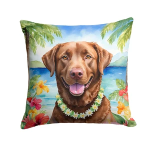 Chesapeake Bay Retriever Luau Throw Pillow Machine Washable, Indoor Outdoor Decorative Pillow for Couch, Bed or Patio, 18Hx18W Chesapeake Bay Retriever Luau Throw Pillow Machine Washable, Indoor Outdoor Decorative Pillow for Couch, Bed or Patio, 18Hx18W