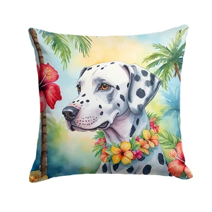 Dalmatian Luau Throw Pillow Machine Washable, Indoor Outdoor Decorative Pillow for Couch, Bed or Patio, 18Hx18W Dalmatian Luau Throw Pillow Machine Washable, Indoor Outdoor Decorative Pillow for Couch, Bed or Patio, 18Hx18W