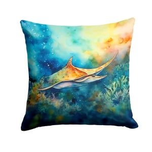Sting Ray Throw Pillow Machine Washable, Indoor Outdoor Decorative Pillow for Couch, Bed or Patio, 18Hx18W Sting Ray Throw Pillow Machine Washable, Indoor Outdoor Decorative Pillow for Couch, Bed or Patio, 18Hx18W
