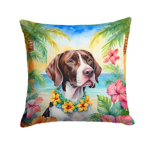 Pointer Luau Throw Pillow Machine Washable, Indoor Outdoor Decorative Pillow for Couch, Bed or Patio, 18Hx18W Pointer Luau Throw Pillow Machine Washable, Indoor Outdoor Decorative Pillow for Couch, Bed or Patio, 18Hx18W