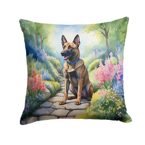 Belgian Malinois Spring Garden Throw Pillow Machine Washable, Indoor Outdoor Decorative Pillow for Couch, Bed or Patio, 18Hx18W Belgian Malinois Spring Garden Throw Pillow Machine Washable, Indoor Outdoor Decorative Pillow for Couch, Bed or Patio, 18Hx18W