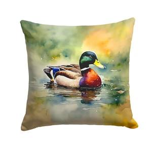 Mallard Throw Pillow Machine Washable, Indoor Outdoor Decorative Pillow for Couch, Bed or Patio, 18Hx18W Mallard Throw Pillow Machine Washable, Indoor Outdoor Decorative Pillow for Couch, Bed or Patio, 18Hx18W