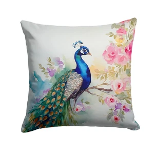Peacock Throw Pillow Machine Washable, Indoor Outdoor Decorative Pillow for Couch, Bed or Patio, 18Hx18W Peacock Throw Pillow Machine Washable, Indoor Outdoor Decorative Pillow for Couch, Bed or Patio, 18Hx18W