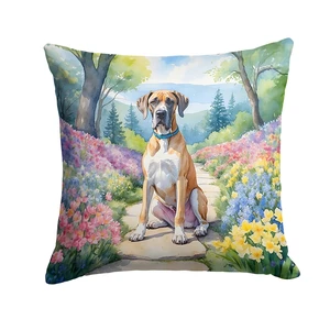 Great Dane Spring Path Throw Pillow Machine Washable, Indoor Outdoor Decorative Pillow for Couch, Bed or Patio, 18Hx18W Great Dane Spring Path Throw Pillow Machine Washable, Indoor Outdoor Decorative Pillow for Couch, Bed or Patio, 18Hx18W