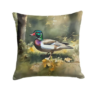 Wood Duck Throw Pillow Machine Washable, Indoor Outdoor Decorative Pillow for Couch, Bed or Patio, 18Hx18W Wood Duck Throw Pillow Machine Washable, Indoor Outdoor Decorative Pillow for Couch, Bed or Patio, 18Hx18W