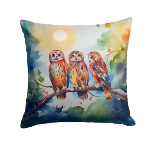 Owls Throw Pillow Machine Washable, Indoor Outdoor Decorative Pillow for Couch, Bed or Patio, 18Hx18W Owls Throw Pillow Machine Washable, Indoor Outdoor Decorative Pillow for Couch, Bed or Patio, 18Hx18W