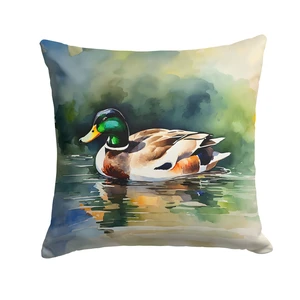 Mallard Throw Pillow Machine Washable, Indoor Outdoor Decorative Pillow for Couch, Bed or Patio, 18Hx18W Mallard Throw Pillow Machine Washable, Indoor Outdoor Decorative Pillow for Couch, Bed or Patio, 18Hx18W