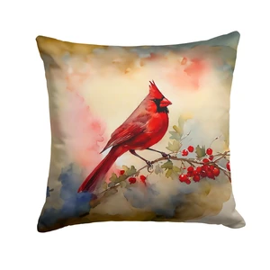 Cardinal Throw Pillow Machine Washable, Indoor Outdoor Decorative Pillow for Couch, Bed or Patio, 18Hx18W Cardinal Throw Pillow Machine Washable, Indoor Outdoor Decorative Pillow for Couch, Bed or Patio, 18Hx18W