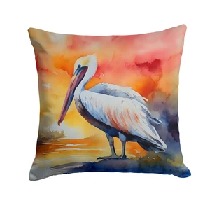 Pelican Throw Pillow Machine Washable, Indoor Outdoor Decorative Pillow for Couch, Bed or Patio, 18Hx18W Pelican Throw Pillow Machine Washable, Indoor Outdoor Decorative Pillow for Couch, Bed or Patio, 18Hx18W
