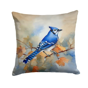 Blue Jay Throw Pillow Machine Washable, Indoor Outdoor Decorative Pillow for Couch, Bed or Patio, 18Hx18W Blue Jay Throw Pillow Machine Washable, Indoor Outdoor Decorative Pillow for Couch, Bed or Patio, 18Hx18W