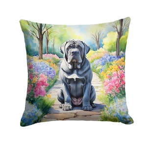 Neapolitan Mastiff Spring Path Throw Pillow Machine Washable, Indoor Outdoor Decorative Pillow for Couch, Bed or Patio, 18Hx18W Neapolitan Mastiff Spring Path Throw Pillow Machine Washable, Indoor Outdoor Decorative Pillow for Couch, Bed or Patio, 18Hx18W