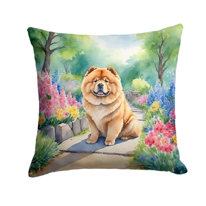 Chow Chow Spring Path Throw Pillow Machine Washable, Indoor Outdoor Decorative Pillow for Couch, Bed or Patio, 18Hx18W Chow Chow Spring Path Throw Pillow Machine Washable, Indoor Outdoor Decorative Pillow for Couch, Bed or Patio, 18Hx18W