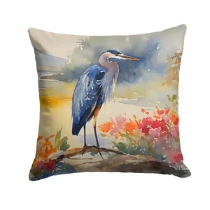 Blue Heron Throw Pillow Machine Washable, Indoor Outdoor Decorative Pillow for Couch, Bed or Patio, 18Hx18W Blue Heron Throw Pillow Machine Washable, Indoor Outdoor Decorative Pillow for Couch, Bed or Patio, 18Hx18W