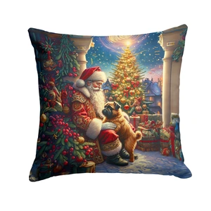 Brussels Griffon and Santa Claus Throw Pillow Machine Washable, Indoor Outdoor Decorative Pillow for Couch, Bed or Patio, 18Hx18W Brussels Griffon and Santa Claus Throw Pillow Machine Washable, Indoor Outdoor Decorative Pillow for Couch, Bed or Patio, 18Hx18W