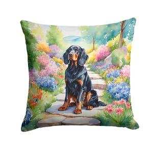Gordon Setter Spring Path Throw Pillow Machine Washable, Indoor Outdoor Decorative Pillow for Couch, Bed or Patio, 18Hx18W Gordon Setter Spring Path Throw Pillow Machine Washable, Indoor Outdoor Decorative Pillow for Couch, Bed or Patio, 18Hx18W