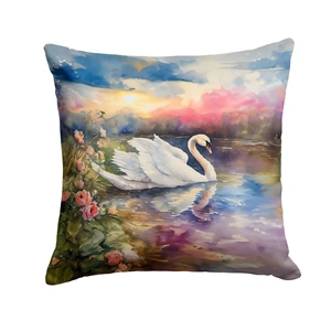 Swan Throw Pillow Machine Washable, Indoor Outdoor Decorative Pillow for Couch, Bed or Patio, 18Hx18W Swan Throw Pillow Machine Washable, Indoor Outdoor Decorative Pillow for Couch, Bed or Patio, 18Hx18W