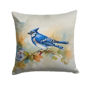 Blue Jay Throw Pillow Machine Washable, Indoor Outdoor Decorative Pillow for Couch, Bed or Patio, 18Hx18W Blue Jay Throw Pillow Machine Washable, Indoor Outdoor Decorative Pillow for Couch, Bed or Patio, 18Hx18W