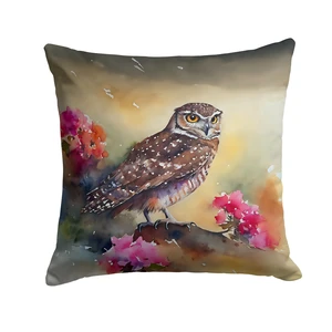 Burrowing Owl Throw Pillow Machine Washable, Indoor Outdoor Decorative Pillow for Couch, Bed or Patio, 18Hx18W Burrowing Owl Throw Pillow Machine Washable, Indoor Outdoor Decorative Pillow for Couch, Bed or Patio, 18Hx18W
