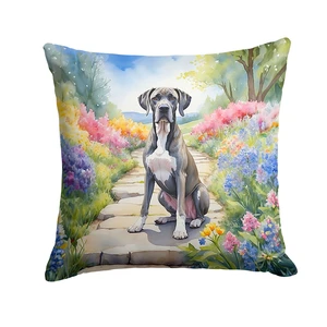 Great Dane Spring Path Throw Pillow Machine Washable, Indoor Outdoor Decorative Pillow for Couch, Bed or Patio, 18Hx18W Great Dane Spring Path Throw Pillow Machine Washable, Indoor Outdoor Decorative Pillow for Couch, Bed or Patio, 18Hx18W