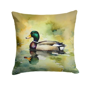 Mallard Throw Pillow Machine Washable, Indoor Outdoor Decorative Pillow for Couch, Bed or Patio, 18Hx18W Mallard Throw Pillow Machine Washable, Indoor Outdoor Decorative Pillow for Couch, Bed or Patio, 18Hx18W