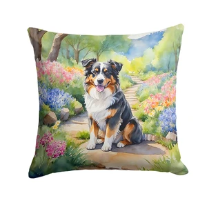 Australian Shepherd Spring Garden Throw Pillow Machine Washable, Indoor Outdoor Decorative Pillow for Couch, Bed or Patio, 18Hx18W Australian Shepherd Spring Garden Throw Pillow Machine Washable, Indoor Outdoor Decorative Pillow for Couch, Bed or Patio, 18Hx18W