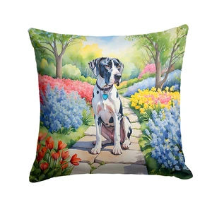 Great Dane Spring Path Throw Pillow Machine Washable, Indoor Outdoor Decorative Pillow for Couch, Bed or Patio, 18Hx18W Great Dane Spring Path Throw Pillow Machine Washable, Indoor Outdoor Decorative Pillow for Couch, Bed or Patio, 18Hx18W