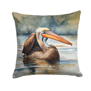 Pelican Throw Pillow Machine Washable, Indoor Outdoor Decorative Pillow for Couch, Bed or Patio, 18Hx18W Pelican Throw Pillow Machine Washable, Indoor Outdoor Decorative Pillow for Couch, Bed or Patio, 18Hx18W