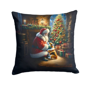 Corgi and Santa Claus Throw Pillow Machine Washable, Indoor Outdoor Decorative Pillow for Couch, Bed or Patio, 18Hx18W Corgi and Santa Claus Throw Pillow Machine Washable, Indoor Outdoor Decorative Pillow for Couch, Bed or Patio, 18Hx18W