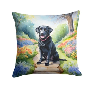 Labrador Retriever Spring Path Throw Pillow Machine Washable, Indoor Outdoor Decorative Pillow for Couch, Bed or Patio, 18Hx18W Labrador Retriever Spring Path Throw Pillow Machine Washable, Indoor Outdoor Decorative Pillow for Couch, Bed or Patio, 18Hx18W