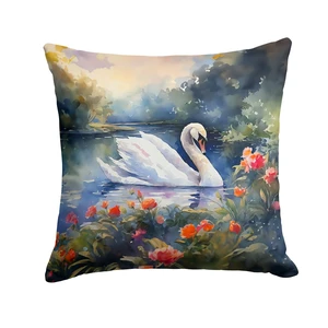 Swan Throw Pillow Machine Washable, Indoor Outdoor Decorative Pillow for Couch, Bed or Patio, 18Hx18W Swan Throw Pillow Machine Washable, Indoor Outdoor Decorative Pillow for Couch, Bed or Patio, 18Hx18W