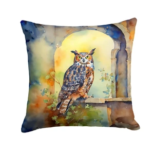 Great Horned Owl Throw Pillow Machine Washable, Indoor Outdoor Decorative Pillow for Couch, Bed or Patio, 18Hx18W Great Horned Owl Throw Pillow Machine Washable, Indoor Outdoor Decorative Pillow for Couch, Bed or Patio, 18Hx18W