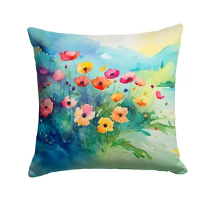 Anemones in Watercolor Throw Pillow Machine Washable, Indoor Outdoor Decorative Pillow for Couch, Bed or Patio, 18Hx18W Anemones in Watercolor Throw Pillow Machine Washable, Indoor Outdoor Decorative Pillow for Couch, Bed or Patio, 18Hx18W