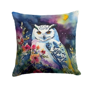 Snowy Owl Throw Pillow Machine Washable, Indoor Outdoor Decorative Pillow for Couch, Bed or Patio, 18Hx18W Snowy Owl Throw Pillow Machine Washable, Indoor Outdoor Decorative Pillow for Couch, Bed or Patio, 18Hx18W
