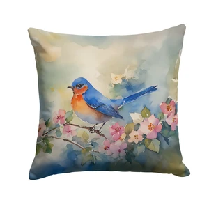 Bluebird Throw Pillow Machine Washable, Indoor Outdoor Decorative Pillow for Couch, Bed or Patio, 18Hx18W Bluebird Throw Pillow Machine Washable, Indoor Outdoor Decorative Pillow for Couch, Bed or Patio, 18Hx18W