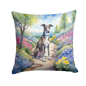 Greyhound Spring Path Throw Pillow Machine Washable, Indoor Outdoor Decorative Pillow for Couch, Bed or Patio, 18Hx18W Greyhound Spring Path Throw Pillow Machine Washable, Indoor Outdoor Decorative Pillow for Couch, Bed or Patio, 18Hx18W
