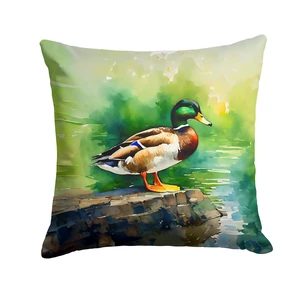 Mallard Throw Pillow Machine Washable, Indoor Outdoor Decorative Pillow for Couch, Bed or Patio, 18Hx18W Mallard Throw Pillow Machine Washable, Indoor Outdoor Decorative Pillow for Couch, Bed or Patio, 18Hx18W