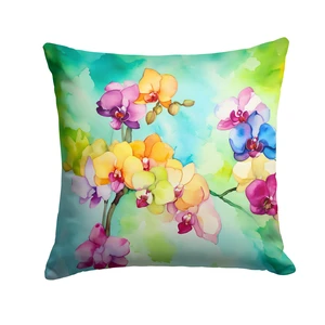 Orchids in Watercolor Throw Pillow Machine Washable, Indoor Outdoor Decorative Pillow for Couch, Bed or Patio, 18Hx18W Orchids in Watercolor Throw Pillow Machine Washable, Indoor Outdoor Decorative Pillow for Couch, Bed or Patio, 18Hx18W