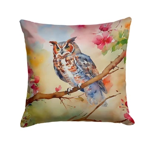 Eastern Screech Owl Throw Pillow Machine Washable, Indoor Outdoor Decorative Pillow for Couch, Bed or Patio, 18Hx18W Eastern Screech Owl Throw Pillow Machine Washable, Indoor Outdoor Decorative Pillow for Couch, Bed or Patio, 18Hx18W