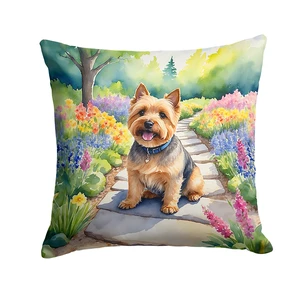 Norwich Terrier Spring Path Throw Pillow Machine Washable, Indoor Outdoor Decorative Pillow for Couch, Bed or Patio, 18Hx18W Norwich Terrier Spring Path Throw Pillow Machine Washable, Indoor Outdoor Decorative Pillow for Couch, Bed or Patio, 18Hx18W