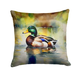 Mallard Throw Pillow Machine Washable, Indoor Outdoor Decorative Pillow for Couch, Bed or Patio, 18Hx18W Mallard Throw Pillow Machine Washable, Indoor Outdoor Decorative Pillow for Couch, Bed or Patio, 18Hx18W