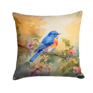 Bluebird Throw Pillow Machine Washable, Indoor Outdoor Decorative Pillow for Couch, Bed or Patio, 18Hx18W Bluebird Throw Pillow Machine Washable, Indoor Outdoor Decorative Pillow for Couch, Bed or Patio, 18Hx18W