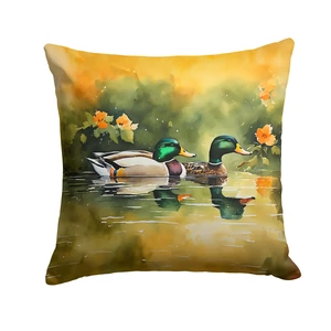 Mallard Throw Pillow Machine Washable, Indoor Outdoor Decorative Pillow for Couch, Bed or Patio, 18Hx18W Mallard Throw Pillow Machine Washable, Indoor Outdoor Decorative Pillow for Couch, Bed or Patio, 18Hx18W