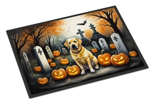 NEW Yellow Labrador Retriever Spooky Halloween Doormat Front Door Mat Indoor Outdoor Rugs for Entryway, Non Slip Washable Low Pile, 18H X 27W NEW Yellow Labrador Retriever Spooky Halloween Doormat Front Door Mat Indoor Outdoor Rugs for Entryway, Non Slip Washable Low Pile, 18H X 27W