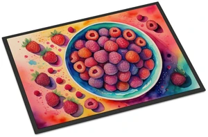NEW Colorful Raspberries Doormat Front Door Mat Indoor Outdoor Rugs for Entryway, Non Slip Washable Low Pile, 18H X 27W NEW Colorful Raspberries Doormat Front Door Mat Indoor Outdoor Rugs for Entryway, Non Slip Washable Low Pile, 18H X 27W
