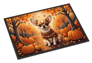NEW Chihuahua Fall Doormat Front Door Mat Indoor Outdoor Rugs for Entryway, Non Slip Washable Low Pile, 18H X 27W NEW Chihuahua Fall Doormat Front Door Mat Indoor Outdoor Rugs for Entryway, Non Slip Washable Low Pile, 18H X 27W