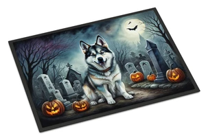 NEW Alaskan Malamute Spooky Halloween Doormat Front Door Mat Indoor Outdoor Rugs for Entryway, Non Slip Washable Low Pile, 18H X 27W NEW Alaskan Malamute Spooky Halloween Doormat Front Door Mat Indoor Outdoor Rugs for Entryway, Non Slip Washable Low Pile, 18H X 27W