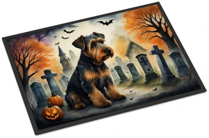 NEW Airedale Terrier Spooky Halloween Doormat Front Door Mat Indoor Outdoor Rugs for Entryway, Non Slip Washable Low Pile, 18H X 27W NEW Airedale Terrier Spooky Halloween Doormat Front Door Mat Indoor Outdoor Rugs for Entryway, Non Slip Washable Low Pile, 18H X 27W