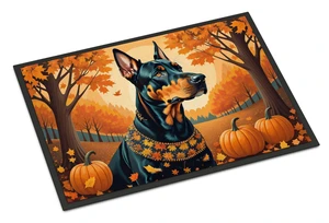 NEW Doberman Pinscher Fall Doormat Front Door Mat Indoor Outdoor Rugs for Entryway, Non Slip Washable Low Pile, 18H X 27W NEW Doberman Pinscher Fall Doormat Front Door Mat Indoor Outdoor Rugs for Entryway, Non Slip Washable Low Pile, 18H X 27W