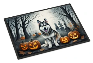 NEW Alaskan Malamute Spooky Halloween Doormat Front Door Mat Indoor Outdoor Rugs for Entryway, Non Slip Washable Low Pile, 18H X 27W NEW Alaskan Malamute Spooky Halloween Doormat Front Door Mat Indoor Outdoor Rugs for Entryway, Non Slip Washable Low Pile, 18H X 27W