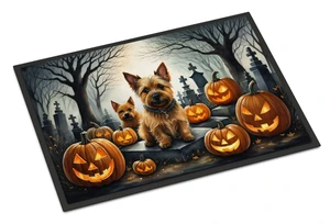 NEW Norwich Terrier Spooky Halloween Doormat Front Door Mat Indoor Outdoor Rugs for Entryway, Non Slip Washable Low Pile, 18H X 27W NEW Norwich Terrier Spooky Halloween Doormat Front Door Mat Indoor Outdoor Rugs for Entryway, Non Slip Washable Low Pile, 18H X 27W